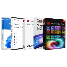 PREMIUM PACKAGE - Windows 11, Office 2021, Bitdefender, Autocad 2024, Adobe Pack 2022
